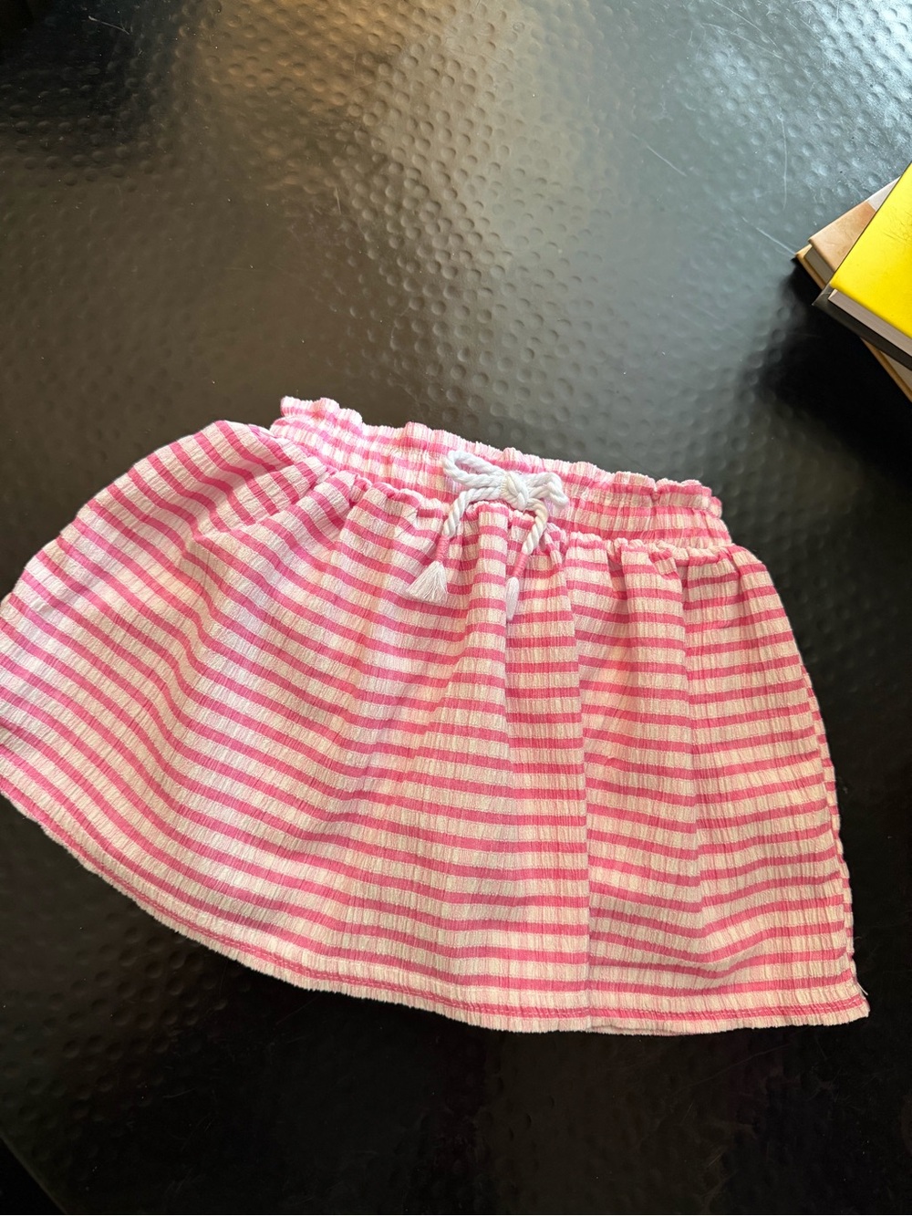 Pink and White Striped Girls' Skirt
